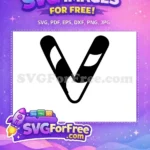 Free Black Letter V Free Font Alphabet Initial Free SVG - Instant Download