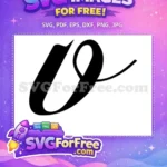 Free Black Letter O Free Initial Fonts Alphabet Free SVG - Instant Download