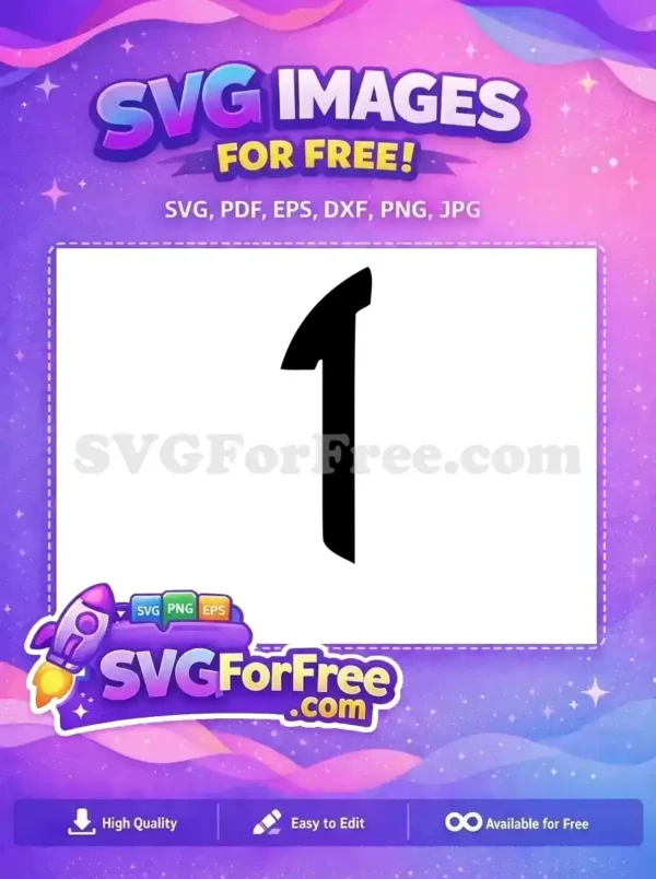 Free Black Bold One Free Number Fonts Free SVG Free Black Bold One Free Number Fonts Free SVG