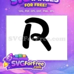 Free Black Letter R Free Bold Font Design Free SVG - Instant Download