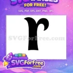Free Letter R Bold Free Lowercase Initial Free SVG - Instant Download