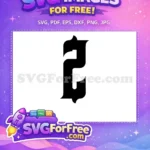 Free Number One Free Black Font Lettering Free SVG - Instant Download