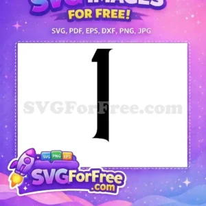 Free Black Number One Free Bold Serif Fonts Free SVG