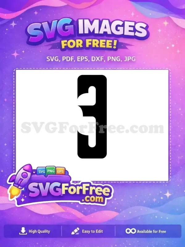 Free Number One Free Bold Font 1 Free SVG 3