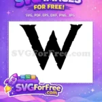 Free Distressed Edges Free Letter W Font Free SVG - Instant Download