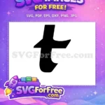 Free Letter T Free Black Bold Fonts Free SVG - Instant Download