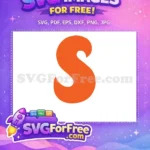 Free Orange Font Free Letter S Alphabet Free SVG - Instant Download