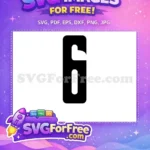 Free Simple Bold Font Free Number One Free SVG - Instant Download