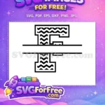 Free Zigzag Pattern Font Free Letter F Monogram Free SVG - Instant Download
