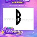 Free Black Letter B Free Bold Font Alphabet Free SVG 1 - Instant Download