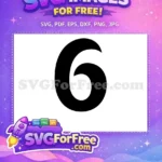 Free Black Number Six Free Bold Font Free SVG 2 - Instant Download