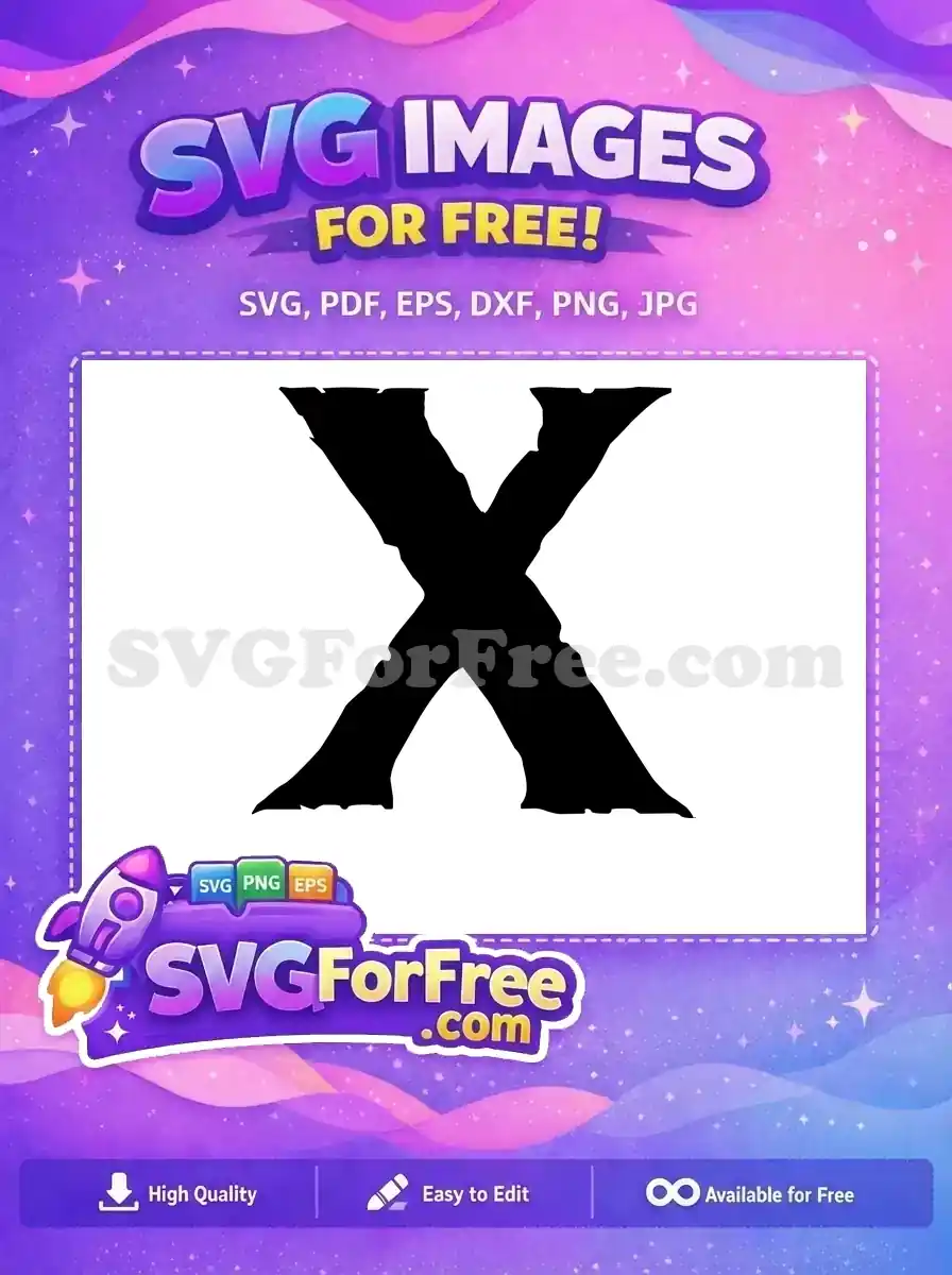 Free Distressed Letter Free X Fonts Free SVG