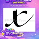 Free Letter T Free Calligraphy Fonts Alphabet Free SVG - Instant Download