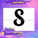 Free Black Letter S Free Initial S Fonts Free SVG - Instant Download