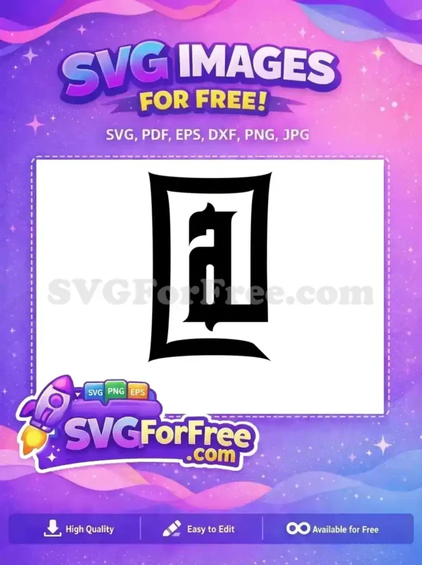 Free Blackletter Initial A Free Decorative Frame Fonts Free SVG