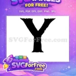 Free Distressed Font Free Letter Y Alphabet Free SVG - Instant Download
