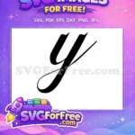 Free Elegant Lowercase Free Letter Y Fonts Free SVG - Instant Download