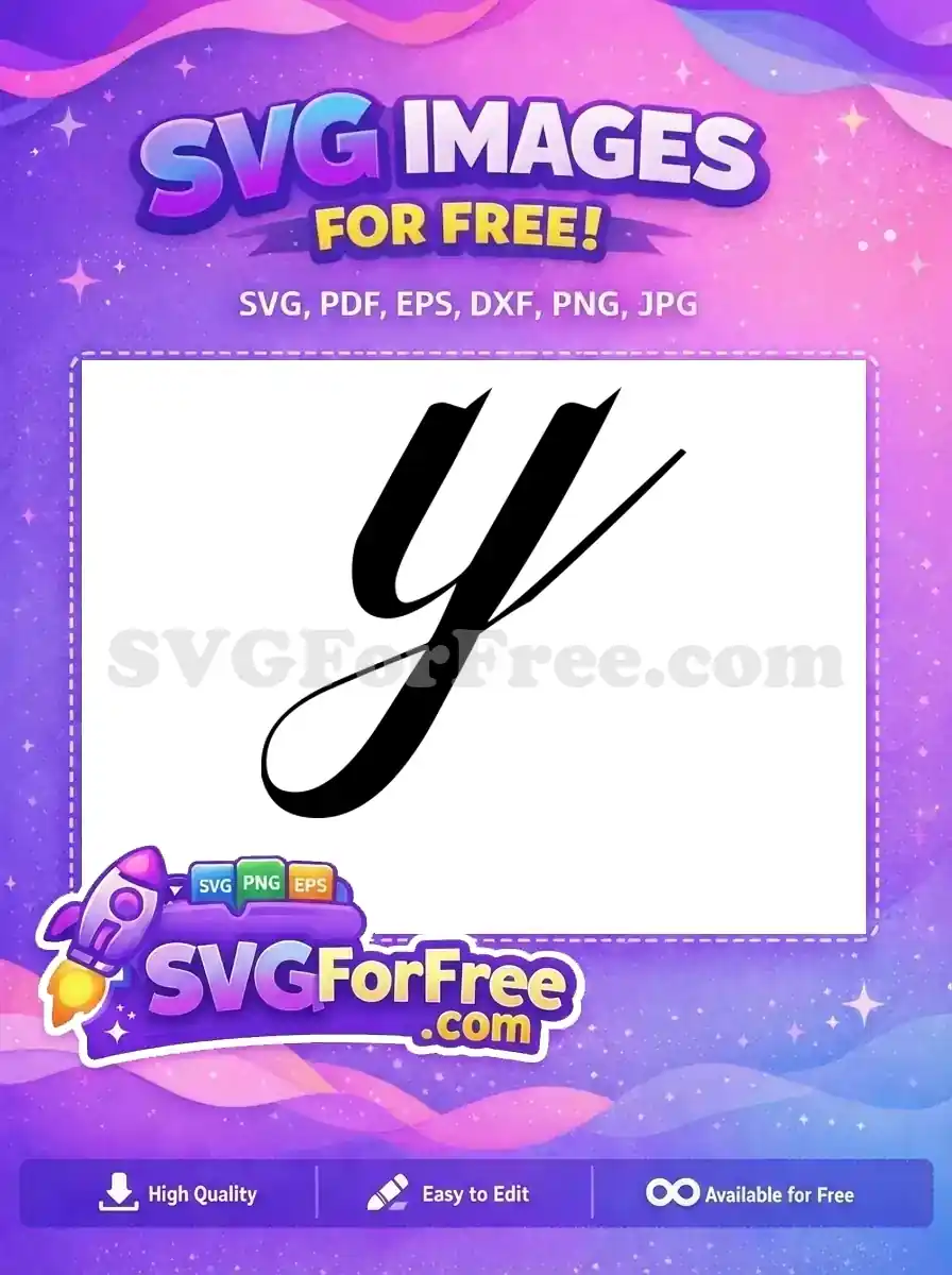 Free Elegant Lowercase Free Letter Y Fonts Free SVG