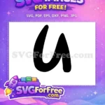 Free Black Bold Letter Free Handwritten Font Alphabet Free SVG - Instant Download