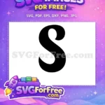 Free Bold Letter S Free Monogram Initial Free SVG - Instant Download