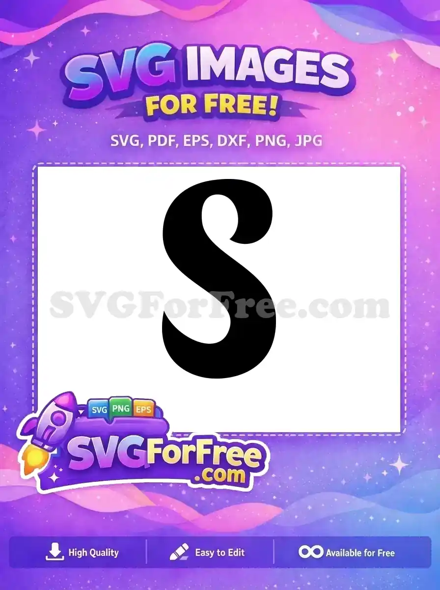Free Bold Letter S Free Monogram Initial Free SVG
