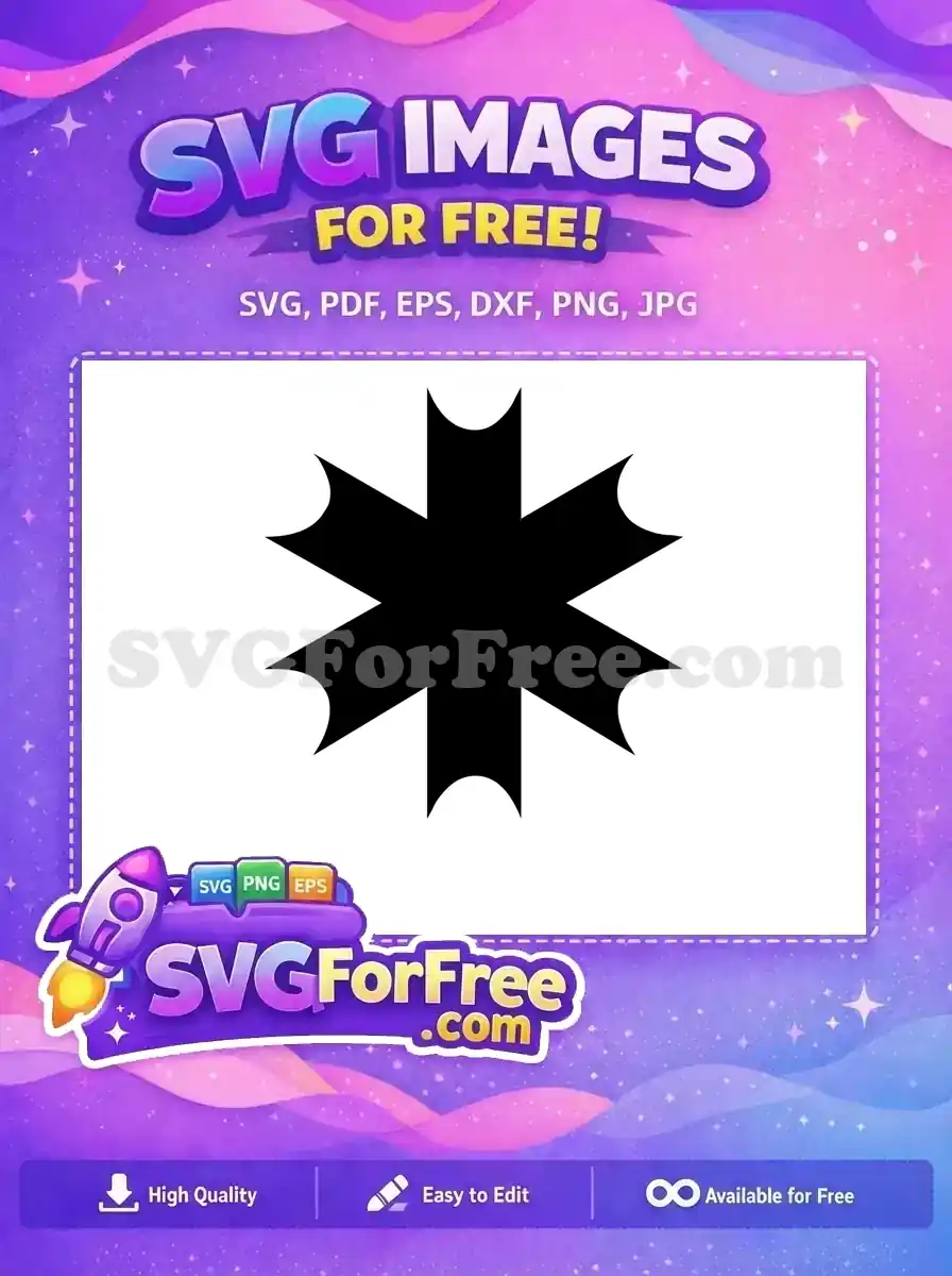 Free Medical Star Free Symbol Black Fonts Free SVG