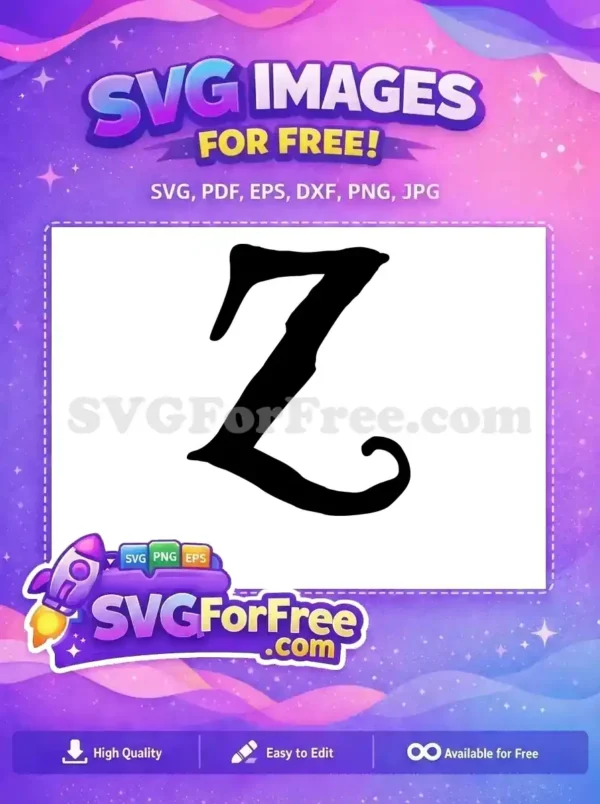 Free Letter Z Free Black Font Alphabet Free SVG