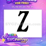 Free Letter Z Bold Free Black Alphabet Font Free SVG - Instant Download