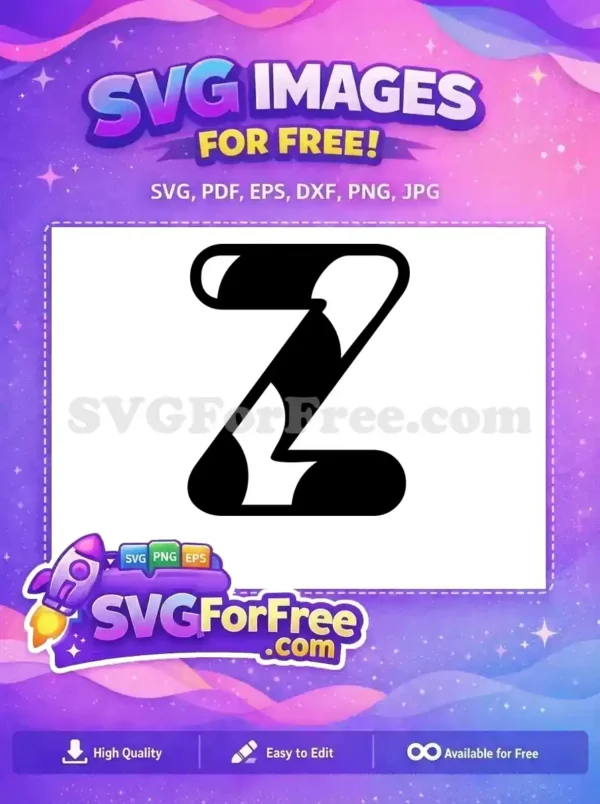 Free Letter Z Bold Free Alphabet Initial Fonts Free SVG