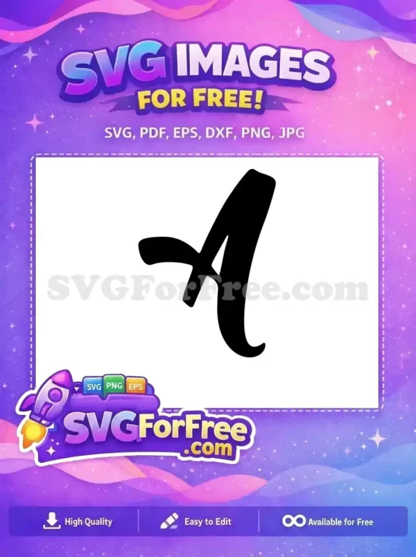 Free Letter A Free Black Bold Fonts Free SVG