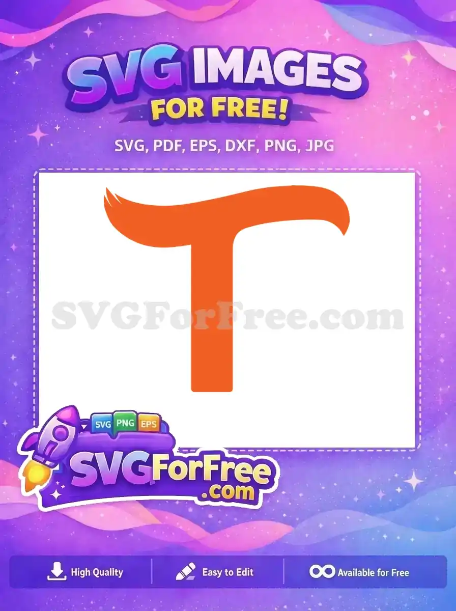 Free Orange Letter T Free Fonts Alphabet Free SVG