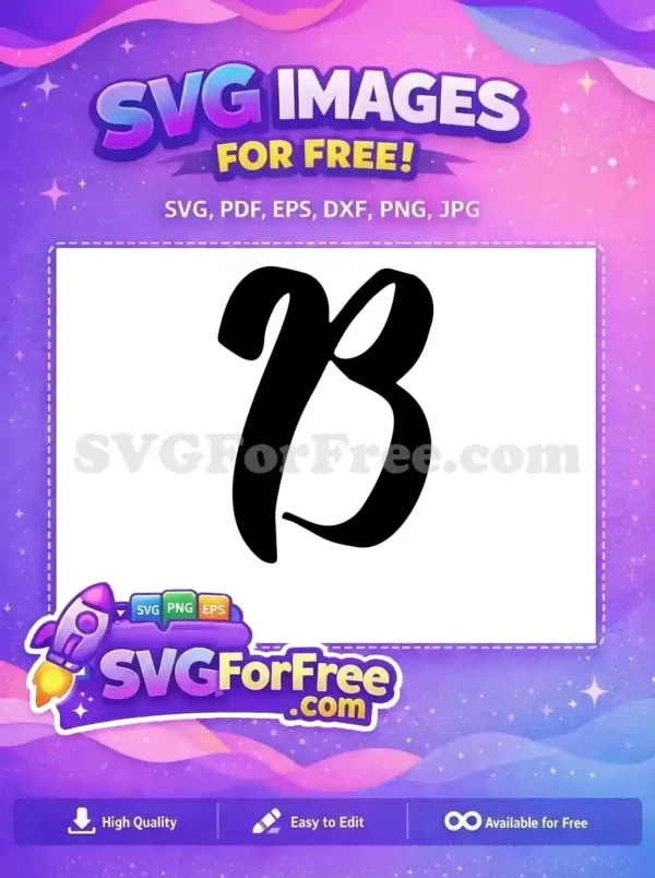 Free Letter B Bold Free Black Font Free SVG