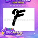 Free Letter F Free Black Font Alphabet Free SVG 3 - Instant Download