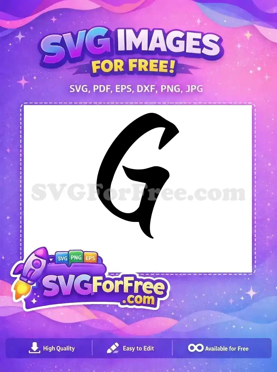 Free Black Letter G Free Calligraphy Fonts Alphabet Free SVG