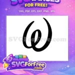 Free Black Letter W Font Free Monogram Initial Free SVG - Instant Download