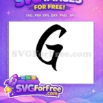 Free Black Letter G Free Fonts Alphabet Free SVG 2 - Instant Download