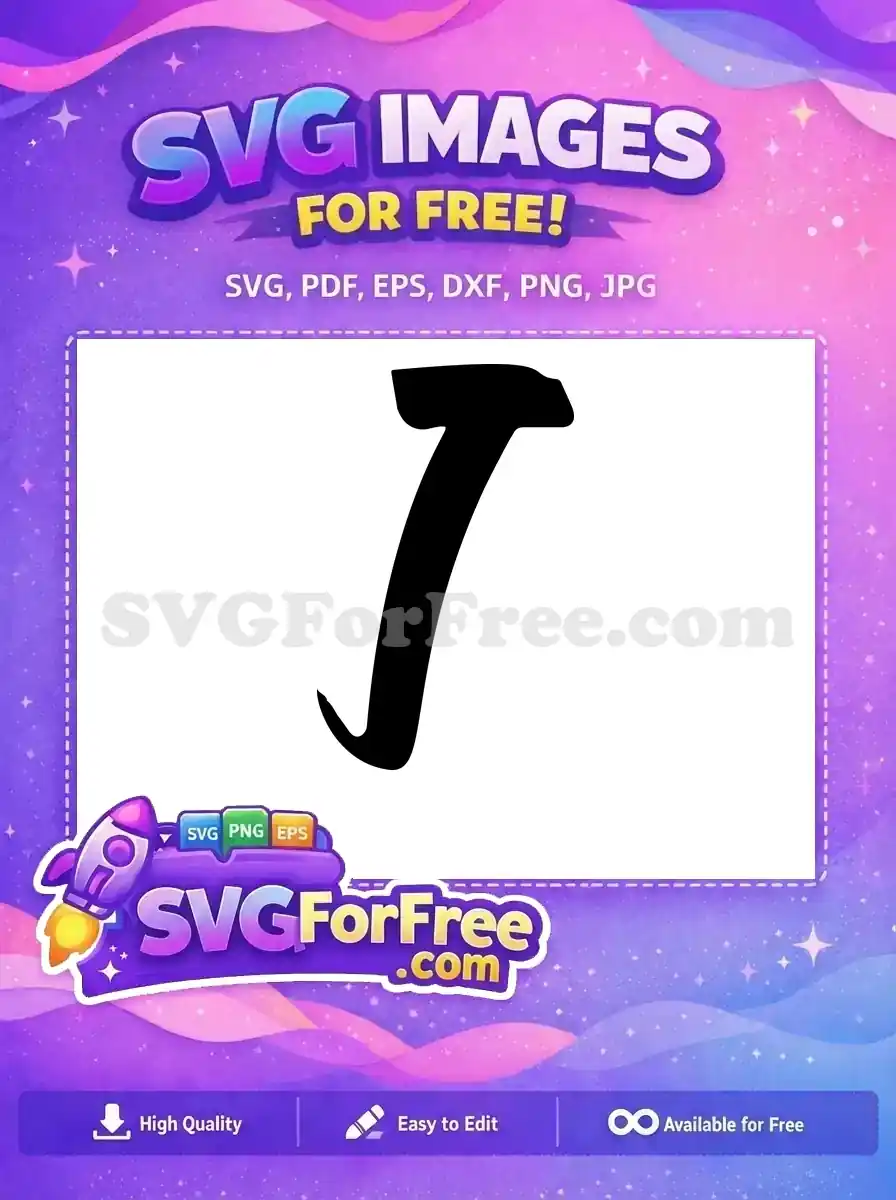 Free Letter Initial Free J Font Free SVG