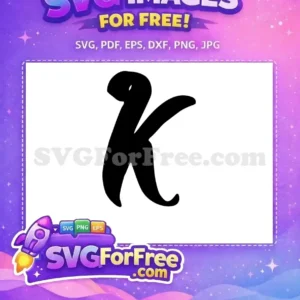 Free Black Letter K Free Bold Font Alphabet Free SVG 4