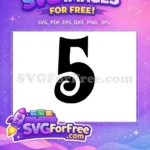 Free Black Number Five Free Bold Font Free SVG 3 - Instant Download