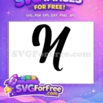 Free Letter N Free Black Bold Fonts Free SVG - Instant Download