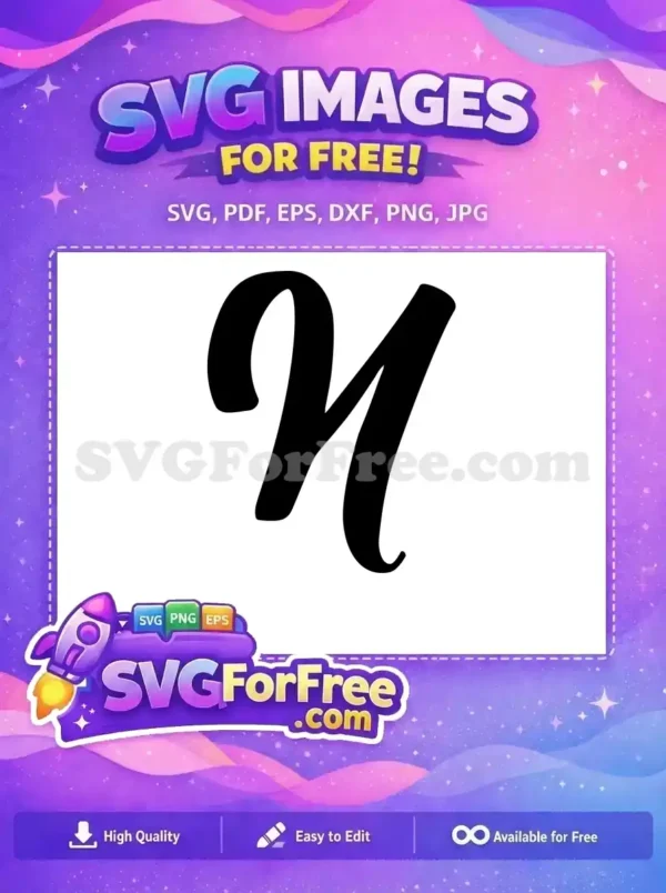 Free Black Letter N Free Alphabet Initial Monogram Free SVG
