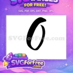 Free Number Zero Free Bold Style Fonts Free SVG - Instant Download