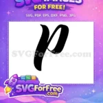 Free Letter P Free Black Font Alphabet Free SVG 2 - Instant Download