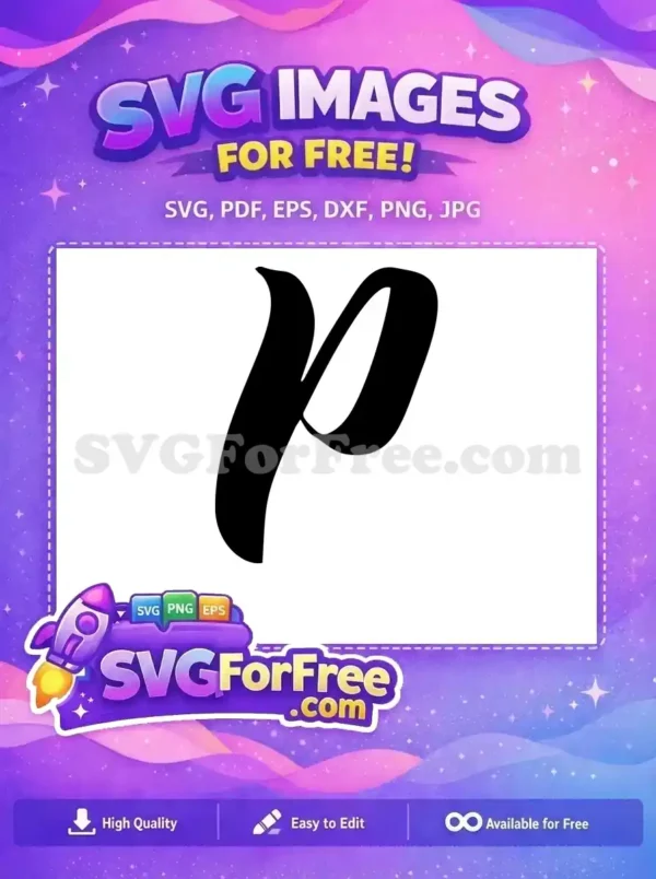 Free Letter P Free Black Font Alphabet Free SVG 2 Free Letter P Free Black Font Alphabet Free SVG 2