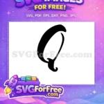 Free Letter Q Design Free Initial Monogram Free SVG - Instant Download