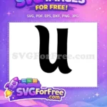 Free Black Letter U Free Fonts Alphabet Free SVG 2 - Instant Download