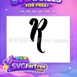 Free Letter K Initial Free Monogram Fonts Free SVG - Instant Download
