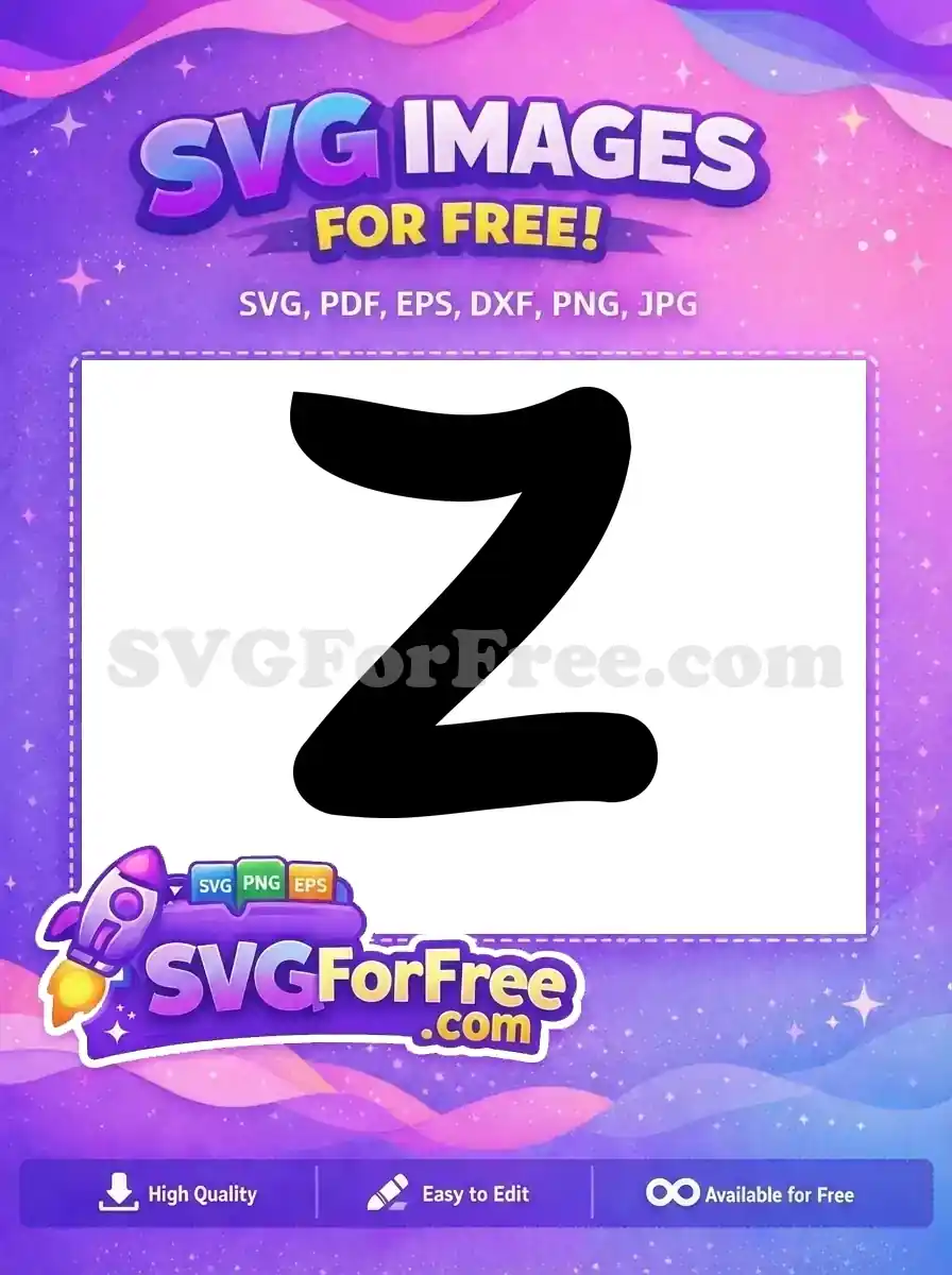 Free Bold Letter Free Black Z Fonts Free SVG