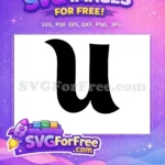 Free Letter U Free Black Bold Fonts Free SVG 2 - Instant Download