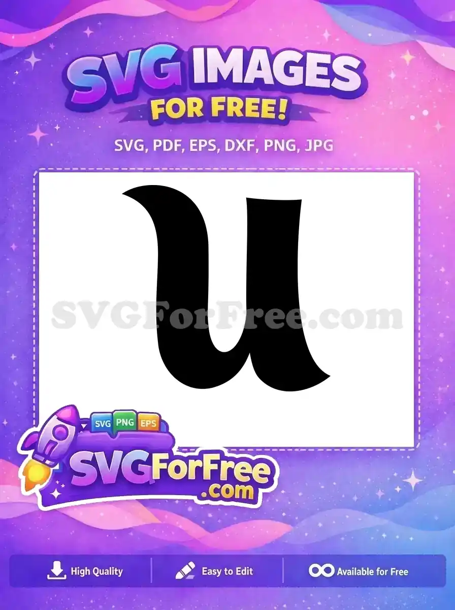 Free Letter U Free Black Bold Fonts Free SVG 2
